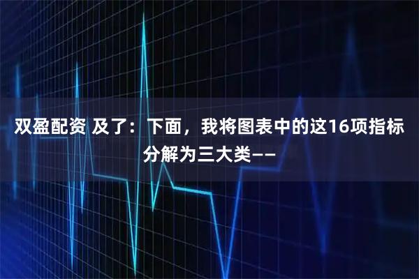 双盈配资 及了：下面，我将图表中的这16项指标分解为三大类——