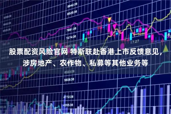 股票配资风险官网 特斯联赴香港上市反馈意见，涉房地产、农作物、私募等其他业务等