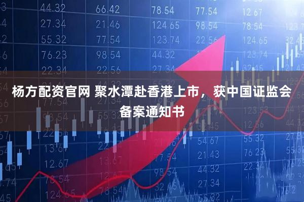 杨方配资官网 聚水潭赴香港上市，获中国证监会备案通知书